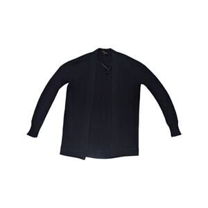 Ted Baker Cashmere Wool Open Knit Cardigan Sweater Womens XSmall Chunky Black